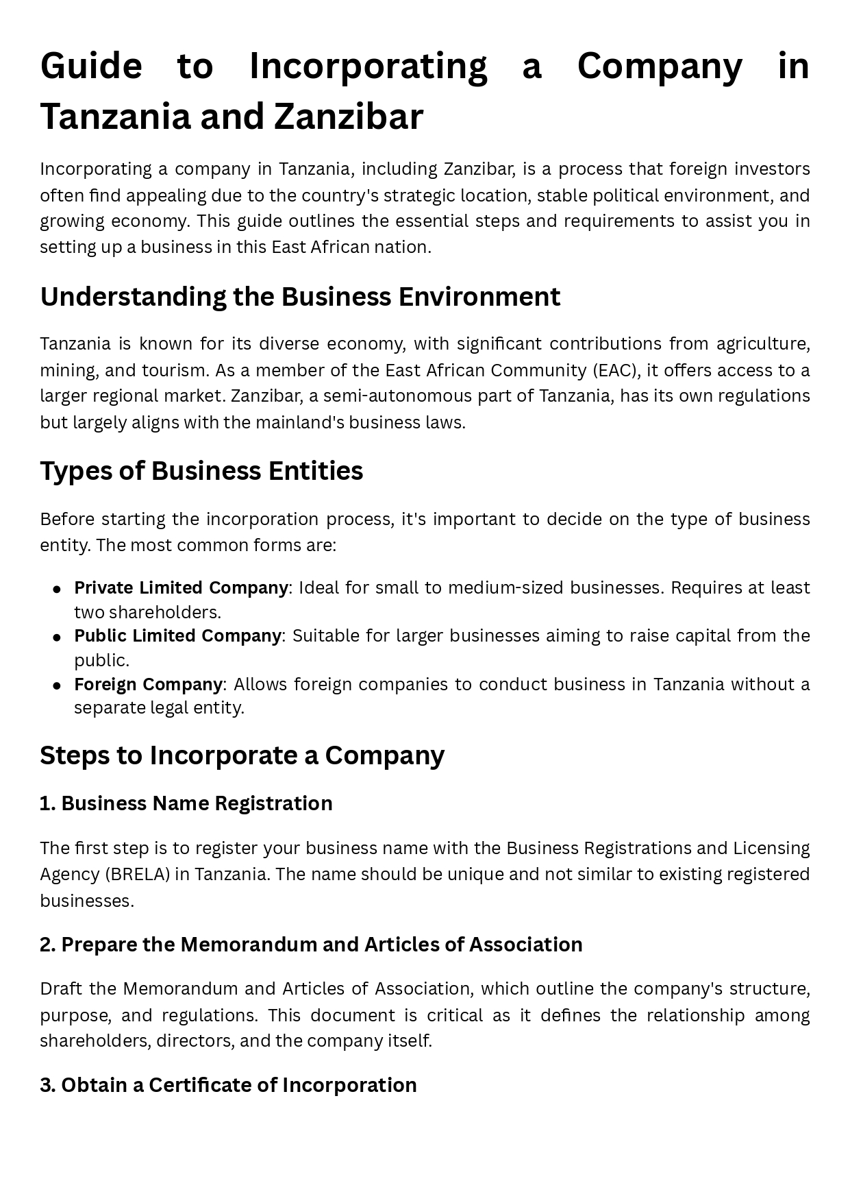 guide to incorporating a company in tanzania and zanzibar 20250120 000751 0000 page 0001