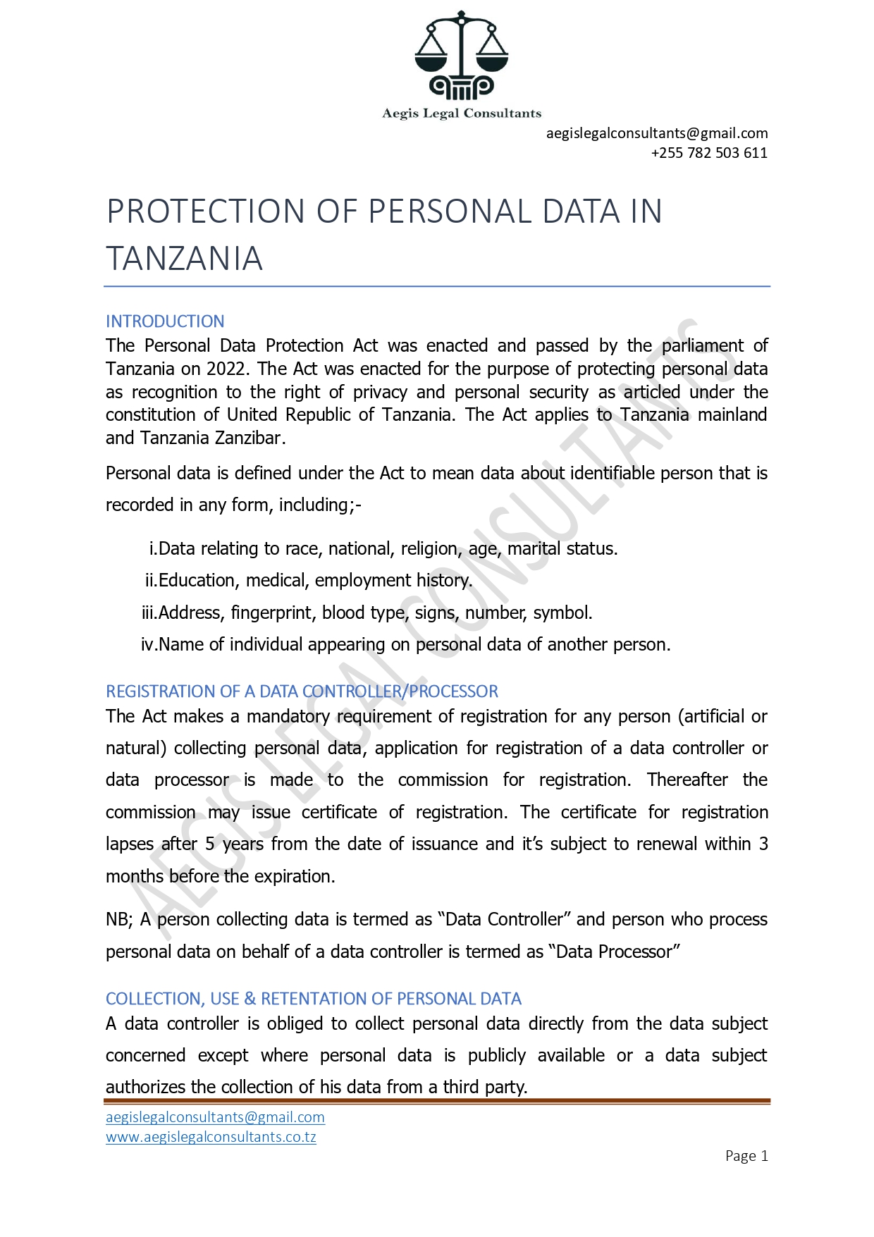 protection of personal data page 0001